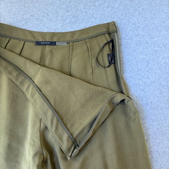 Natori Womens Size 2 Olive Green Side Zip Pull On Pants Slacks Office Casual - Picture 3 of 13